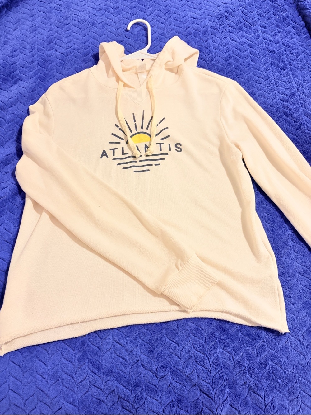 Atlantis Cream Hoodie Sweater with Atlantis Sunrise Print ☀️🌊